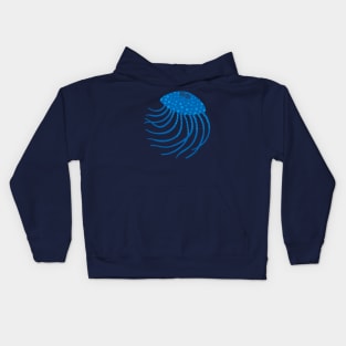 BLUE JELLYFISH Funny Undersea Ocean Creature with Tentacles - UnBlink Studio by Jackie Tahara Kids Hoodie